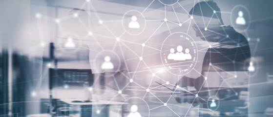 Human resource management. HR recruitment. Employee support concept