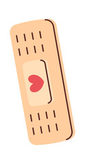 Heart donation symbol adhesive bandage