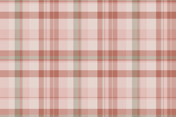 Preppy tartan fabric background, collage plaid vector seamless. Heritage textile check texture pattern in light and red colors.