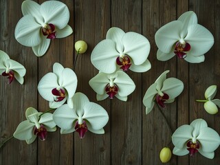 Rustic Orchid Flat Lay - Cool Hues & Soft Textures