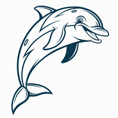 dolphin isolated on white
