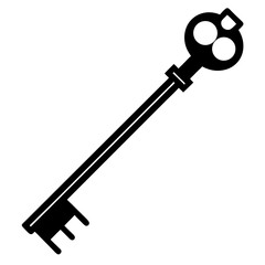 key on white background