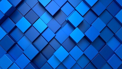 Abstract blue cubes