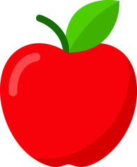 red apple isolated on white