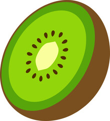 slice of kiwi on a plate