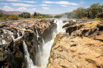 Epupa Falls on the Kuene River, Namibia.