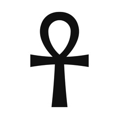 Ankh Egyptian Cross Symbol Silhouette Icon