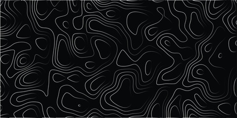 Abstract topographic map rendering a seamless pattern of curved contour lines and varying grayscale gradients across a dark background.