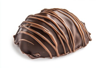 Obraz premium Dark chocolate candy isolated on white background