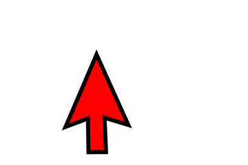 red arrow sign icon
