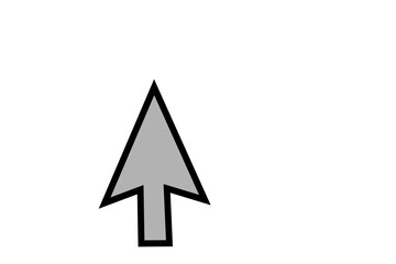 grey arrow icon with black outline png file type