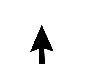 black arrow up side icon