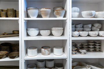 Various handmade ceramic pottery.