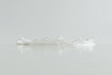 delicate water splashes captured in motion against ultrabright clean background