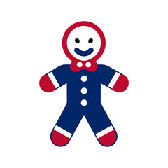 gingerbread man vector art illustration