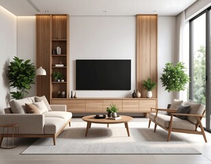 Modern minimalist living room (1)