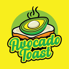 Avocado Toast Logo Design Vector Design Single Outline.eps
