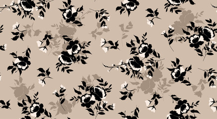 Seamless Flowers Pattern in vector.