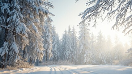 Winter Wonderland Forest Scene