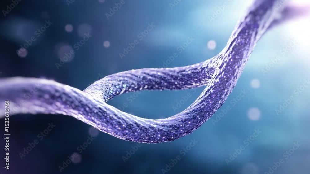 Poster dna strand closeup: a close-up, abstract depiction of a dna strand, a symbol of the fundamental buil