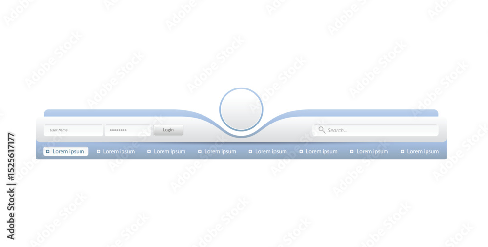 Poster vector illustration of navigation menu. vertical vector menu. ui element