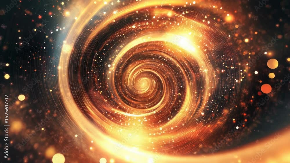 Poster a spiral shape appears in the sky, could be used for space or science themed projects