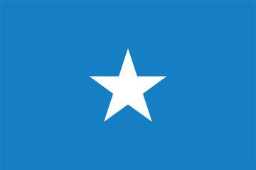 Flag of Somalia. Somali national symbol in official colors. Template icon. Vector background.