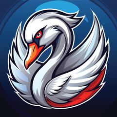 Fototapeta premium Majestic Swan Mascot Logo