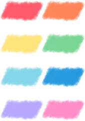 크레용 질감 컬러배경 일러스트