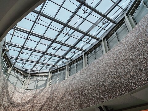 Architectural detail of a skylight in a part of a shopping centre
