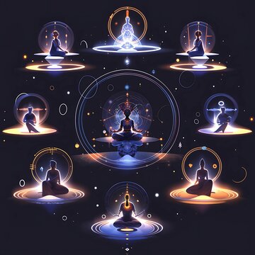 Cosmic Meditation Portals: Yogic Mandalas of Light, Stillness & Divine Pattern