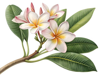 Fototapeta premium frangipani flower isolated on white