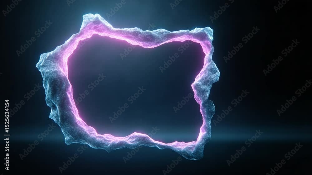Poster mystical aperture: a luminous, glowing, abstract portal of ethereal beauty, offering a glimpse into 
