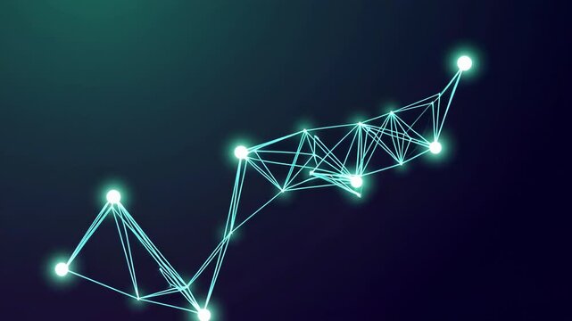 Glowing Polygon Growth Chart Design