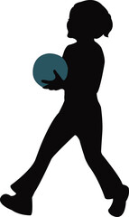 a girl body silhouette vector