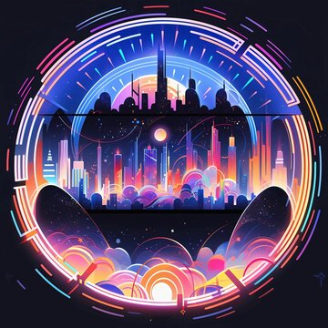 Celestial Arcologies: Neon Cities Beyond Time