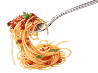 spaghetti on fork