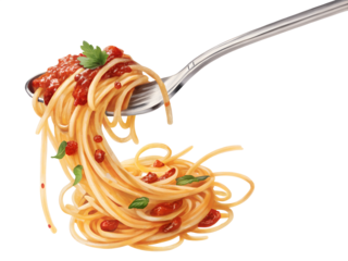 spaghetti on fork