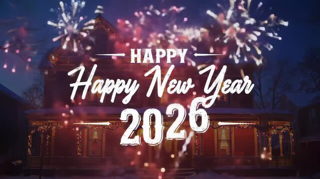 Ornate house decorated for new year