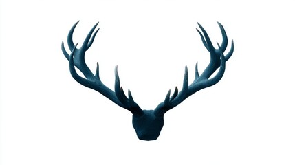 Decorative deer antlers on a white background