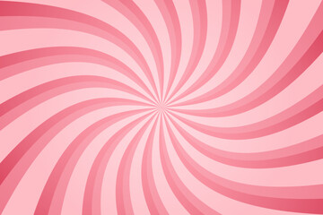 Pink cream candy vector swirl. Candy color sunburst background