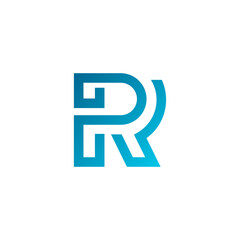 Modern Abstract Letter R Monogram Logo