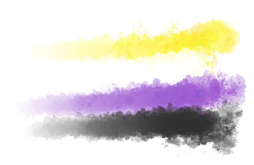 Nonbinary Pride Flag with Splatter Paint Texture – LGBTQ+ Abstract Expression