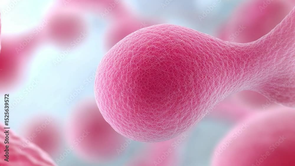 Poster intricate cellular structure: a microscopic perspective reveals a complex network of vibrant pink ce