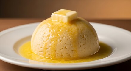 Homemade Semolina Pudding with Melted Butter a Classic Comfort Dessert Creamy Texture and Rich Flavor Perfect for a Sweet Treat and Simple Indulgence