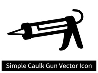 Caulk gun simple vector icon  2
