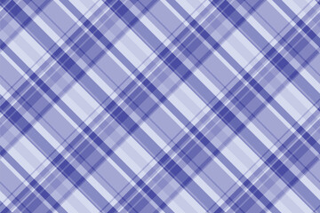 Plain plaid textile seamless, coloured check fabric vector. Comfortable texture background tartan pattern in blue and light colors.