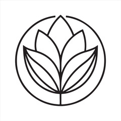 tulip flower silhouette vector