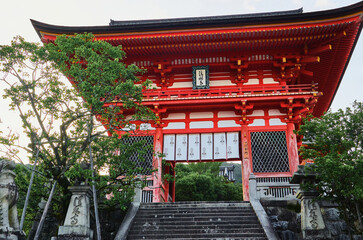 kyoto temple pagoda red japan