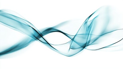 Fototapeta premium Abstract blue waves on white background. Smooth, flowing design. Ideal for websites, presentations, and digital marketing. Commercial use permitted.
